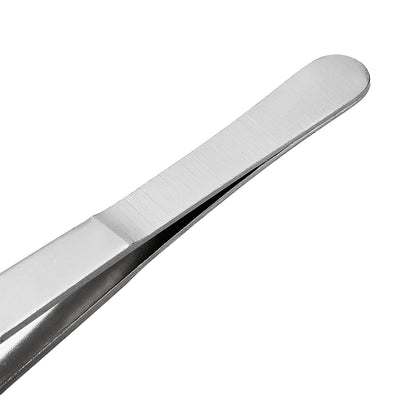 Harfington 10-Inch Stainless Steel Tweezers with Curved Serrated Tip
