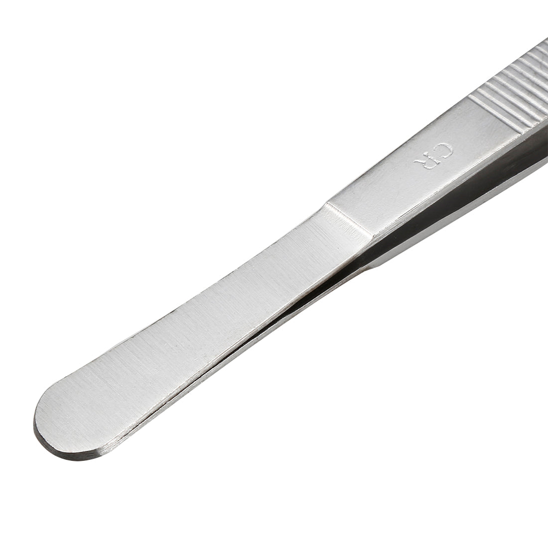 Harfington 2 Pcs 8-Inch Stainless Steel Straight Blunt Tweezers with Serrated Tip