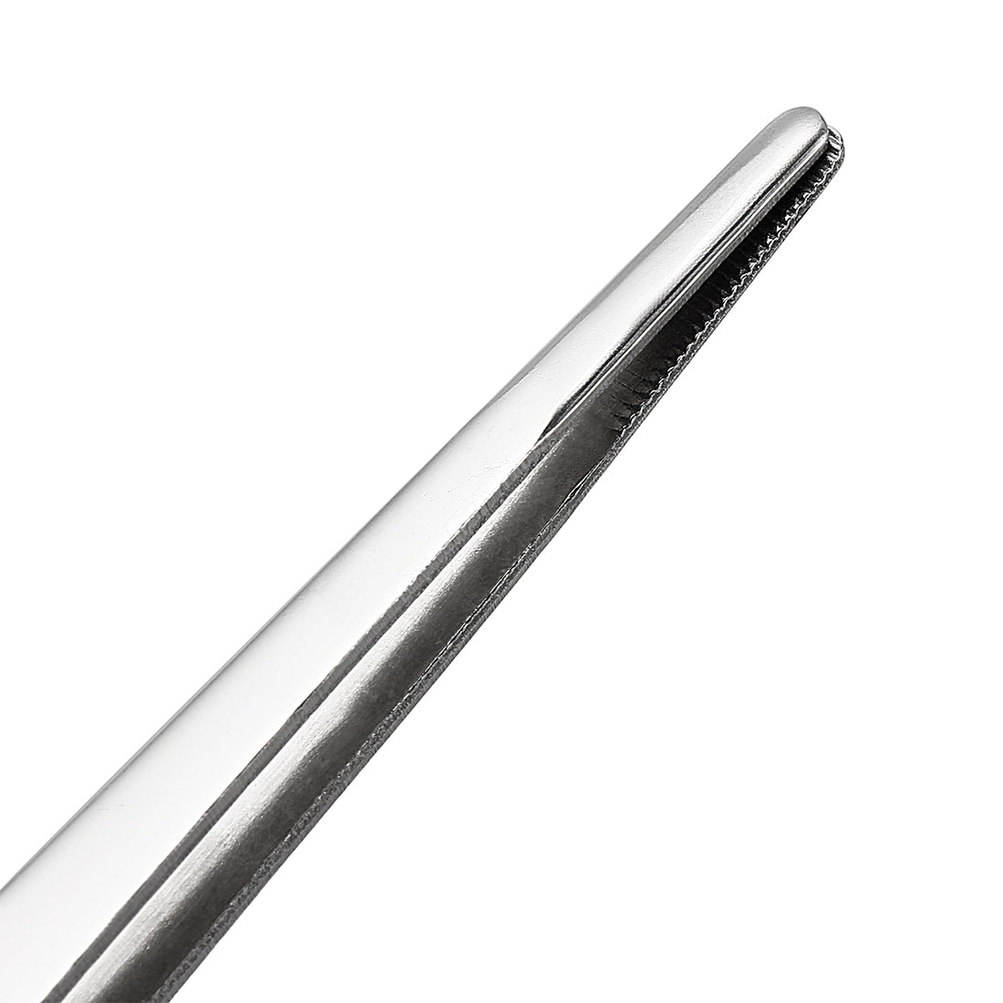 Harfington 2 Pcs 12-Inch Stainless Steel Straight Blunt Tweezers with Serrated Tip
