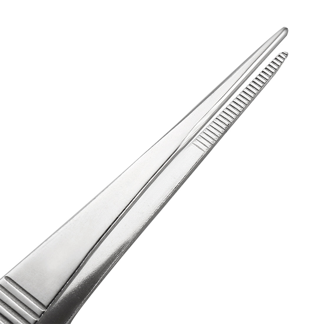 Harfington 8-Inch 430 Stainless Steel Straight Pointed Tweezers with Serrated Tip