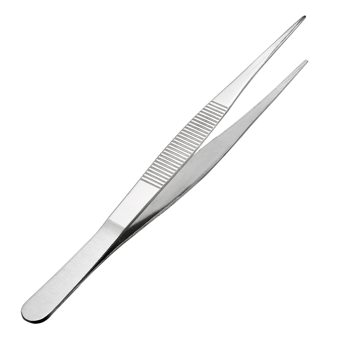 Harfington 8-Inch 430 Stainless Steel Straight Pointed Tweezers with Serrated Tip