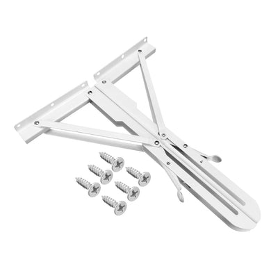 Harfington 16-inch Shelf Bracket, 90 Degree, Folding Angle Supports, 220lbs Capacity, 2pcs