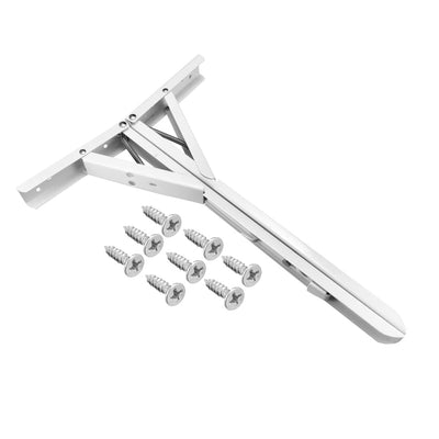 Harfington 14" Shelf Bracket, 90 Degree, Spring Loaded Wall Mounting, Folding Angle Supports 2pcs