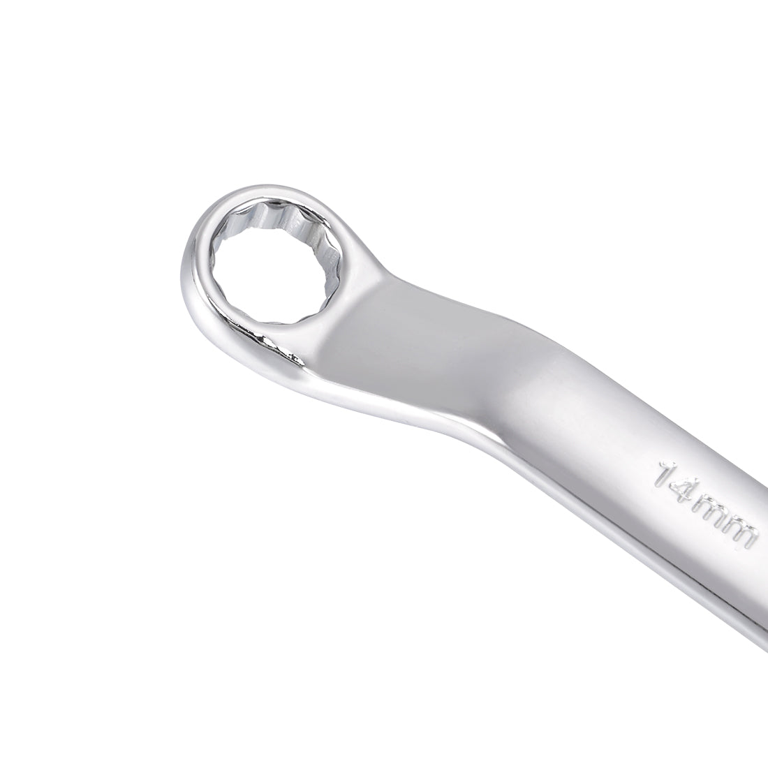 Harfington 14mm x 17mm 12 Point Offset Double Box End Wrench Polished Finish, Cr-V