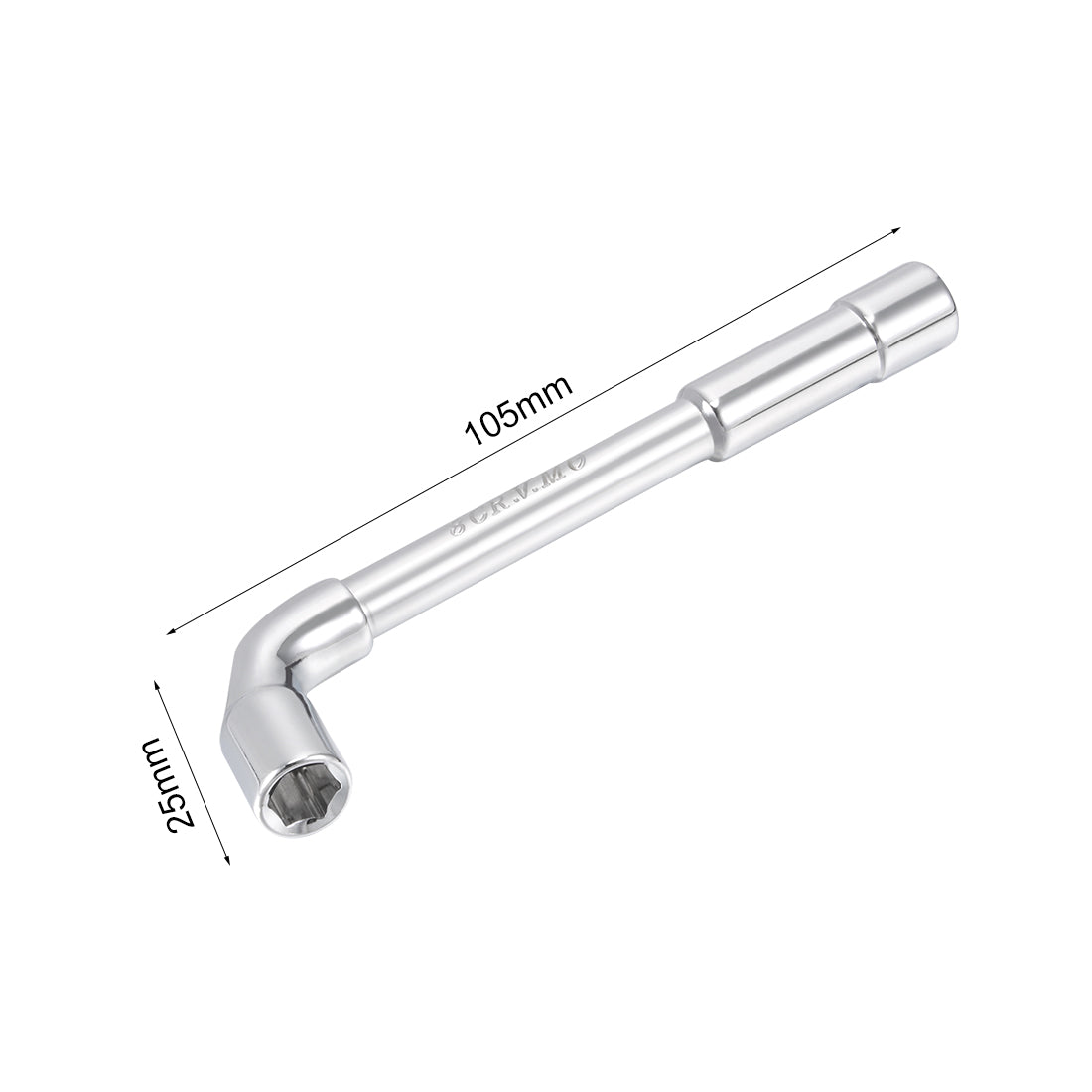 Harfington Metric L Shaped Angled Hex Socket Wrench Chrome Plated, Cr-V