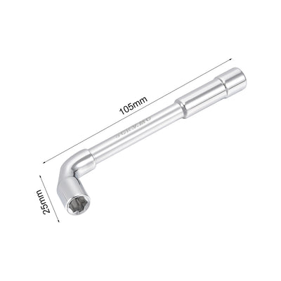 Harfington Metric L Shaped Angled Hex Socket Wrench Chrome Plated, Cr-V