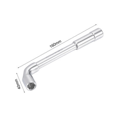 Harfington Metric L Shaped Angled Hex Socket Wrench Chrome Plated, Cr-V