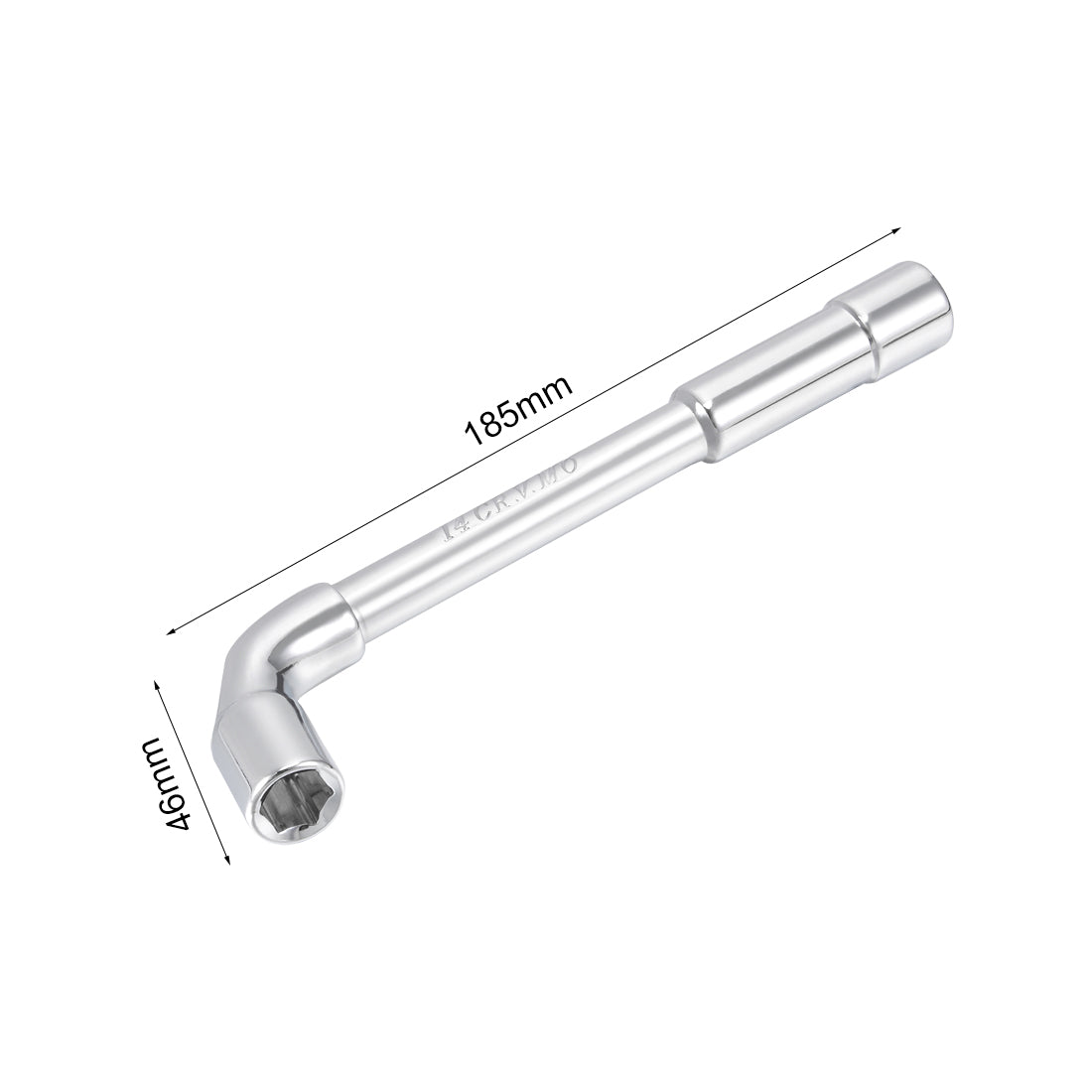 Harfington Metric L Shaped Angled Hex Socket Wrench Chrome Plated, Cr-V