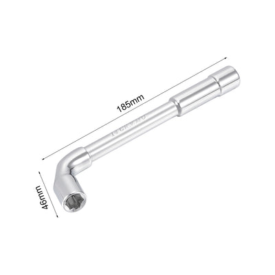 Harfington Metric L Shaped Angled Hex Socket Wrench Chrome Plated, Cr-V