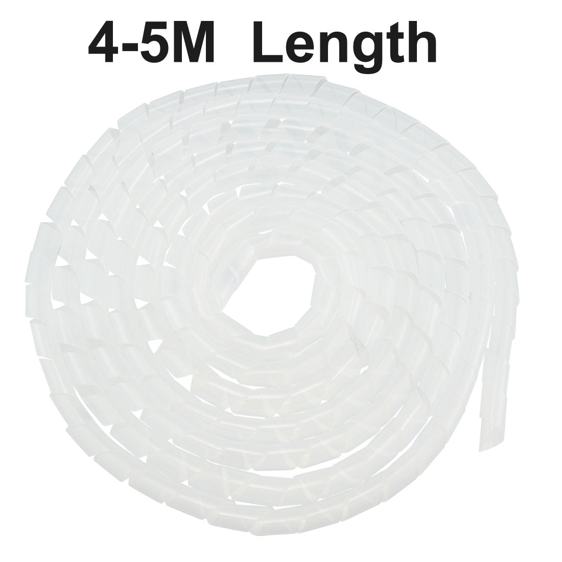Harfington 16mm Flexible Spiral Tube Cable Wire Wrap Computer Manage Cord Translucent 4-5M