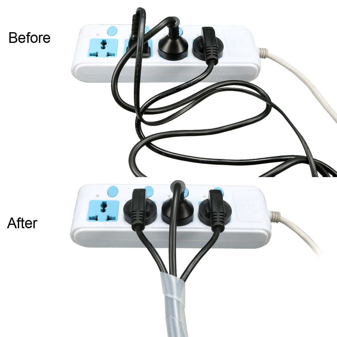 Harfington 18mm Flexible Spiral Tube Cable Wire Wrap Computer Manage Cord Transparent 3.5-4M