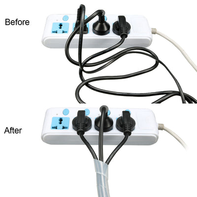 Harfington 18mm Flexible Spiral Tube Cable Wire Wrap Computer Manage Cord Transparent 3.5-4M