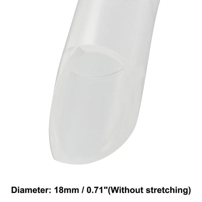 Harfington 18mm Flexible Spiral Tube Cable Wire Wrap Computer Manage Cord Transparent 3.5-4M