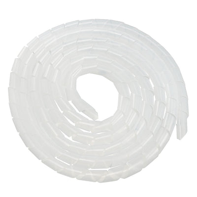 Harfington 18mm Flexible Spiral Tube Cable Wire Wrap Computer Manage Cord Transparent 3.5-4M