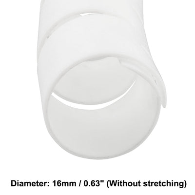 Harfington 15mm Flexible Spiral Tube Cable Wire Wrap Computer Manage Cord White 1M