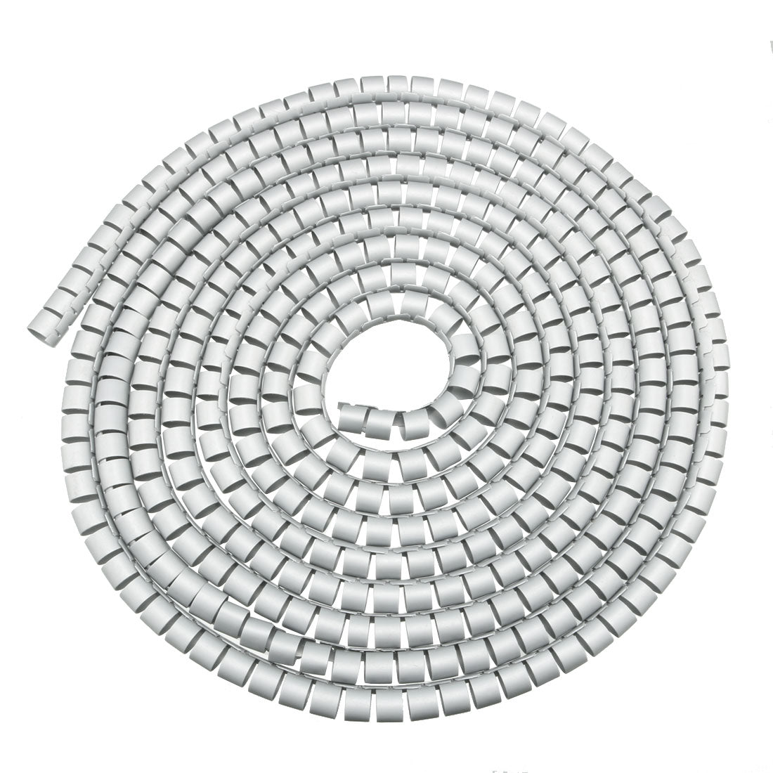 Harfington 15mm Flexible Spiral Tube Cable Wire Wrap Computer Manage Cord Gray 5M