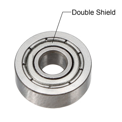 Harfington Uxcell Deep Groove Ball Bearings Metric Double Shielded Chrome Steel P0 Z1 Bearing