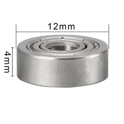 Harfington Uxcell Deep Groove Ball Bearings Metric Double Shielded Chrome Steel P0 Z1 Bearing
