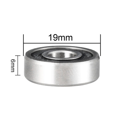 Harfington Deep Groove Ball Bearings Metric Double Seal Chrome Steel ABEC1 Z1