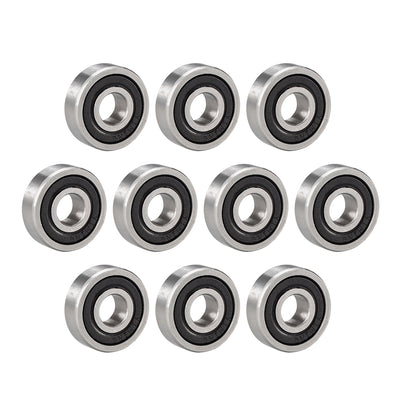 Harfington Deep Groove Ball Bearings Metric Double Seal Chrome Steel ABEC1 Z1