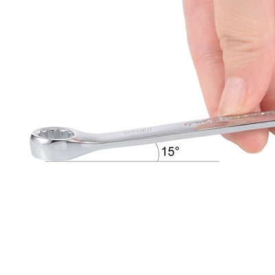 Harfington Metric 10mm 12-Point Box Open End Combination Wrench Chrome Finish, Cr-V