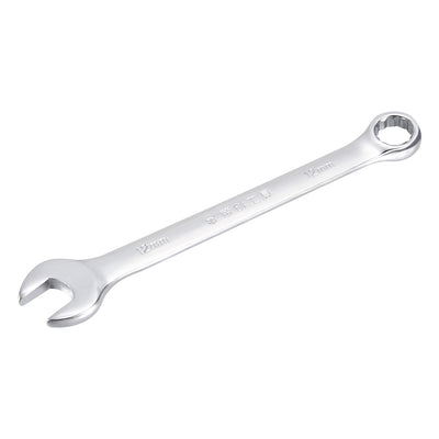 Harfington Metric 12mm 12-Point Box Open End Combination Wrench Chrome Finish, Cr-V