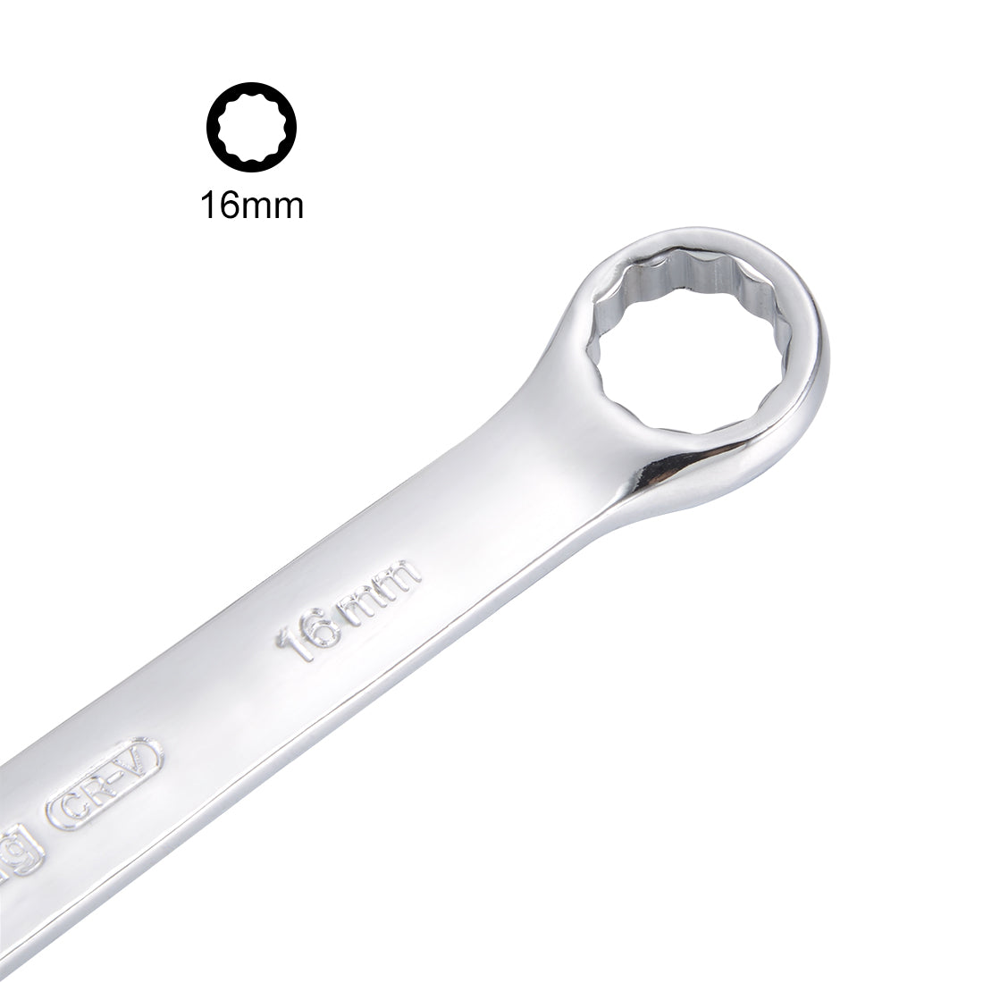 Harfington Metric 12-Point Box Open End Combination Wrench Electrophoresis Coating, Cr-V