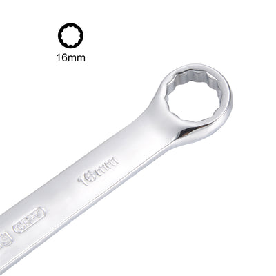 Harfington Metric 12-Point Box Open End Combination Wrench Electrophoresis Coating, Cr-V