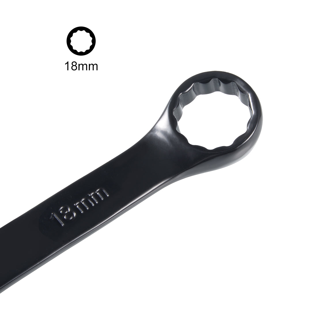 Harfington Metric 12-Point Box Open End Combination Wrench Electrophoresis Coating, Cr-V