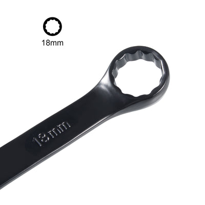 Harfington Metric 12-Point Box Open End Combination Wrench Electrophoresis Coating, Cr-V