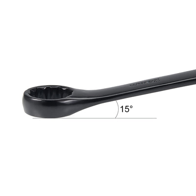 Harfington Metric 12-Point Box Open End Combination Wrench Electrophoresis Coating, Cr-V