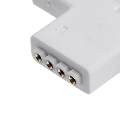 Harfington 0-5A T Type Push in 3 Port Adapter Connector 4 Pin Fit 5050 RGB LED Chip with 10mm Strip