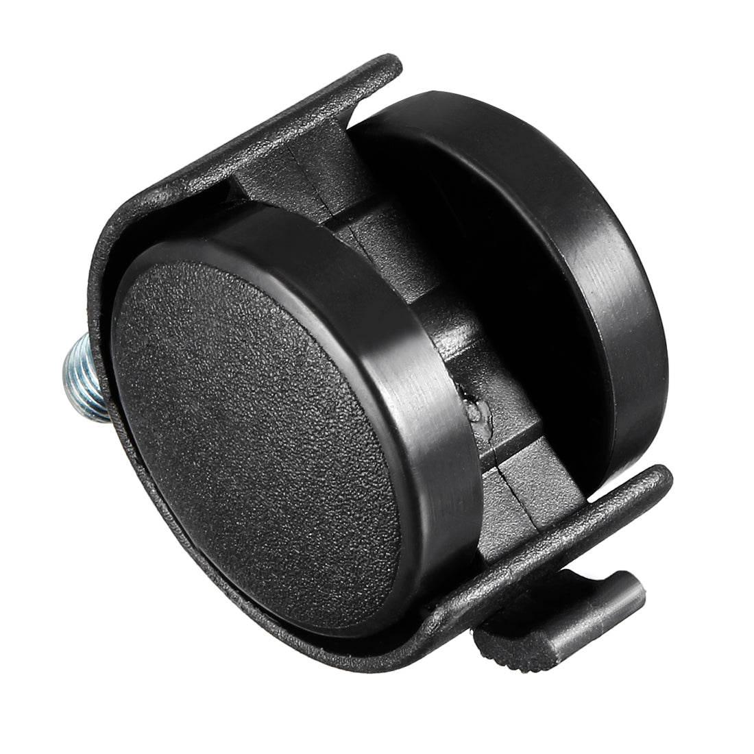 Harfington 8 Pcs 1.5 Inch Swivel Caster Wheels Nylon 360 Degree Threaded Stem Caster Wheel with Brake, M10 x 15mm, 33lb Capacity