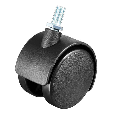 Harfington 2 Inch Swivel Caster Wheels Nylon 360 Degree Threaded Stem Caster Wheel, M10 x 15mm, 39lb Capacity