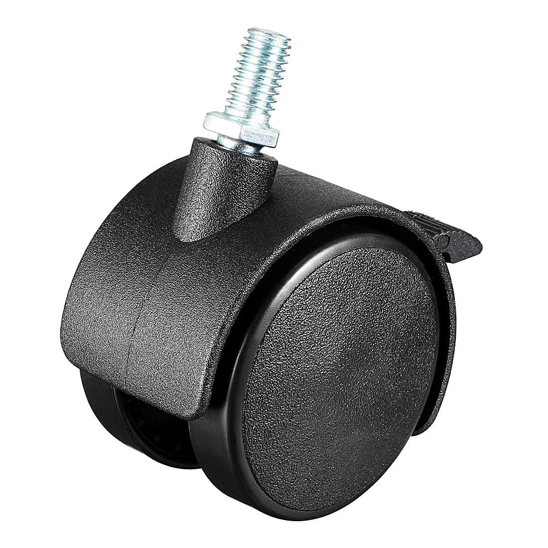 Harfington 2 Inch Swivel Caster Wheels Nylon 360 Degree Threaded Stem Caster Wheel with Brake, M8 x 15mm, 39lb Capacity