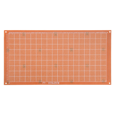 Harfington 13x25cm Single Sided Universal Paper Printed Circuit Board for DIY Soldering Brown 1pcs