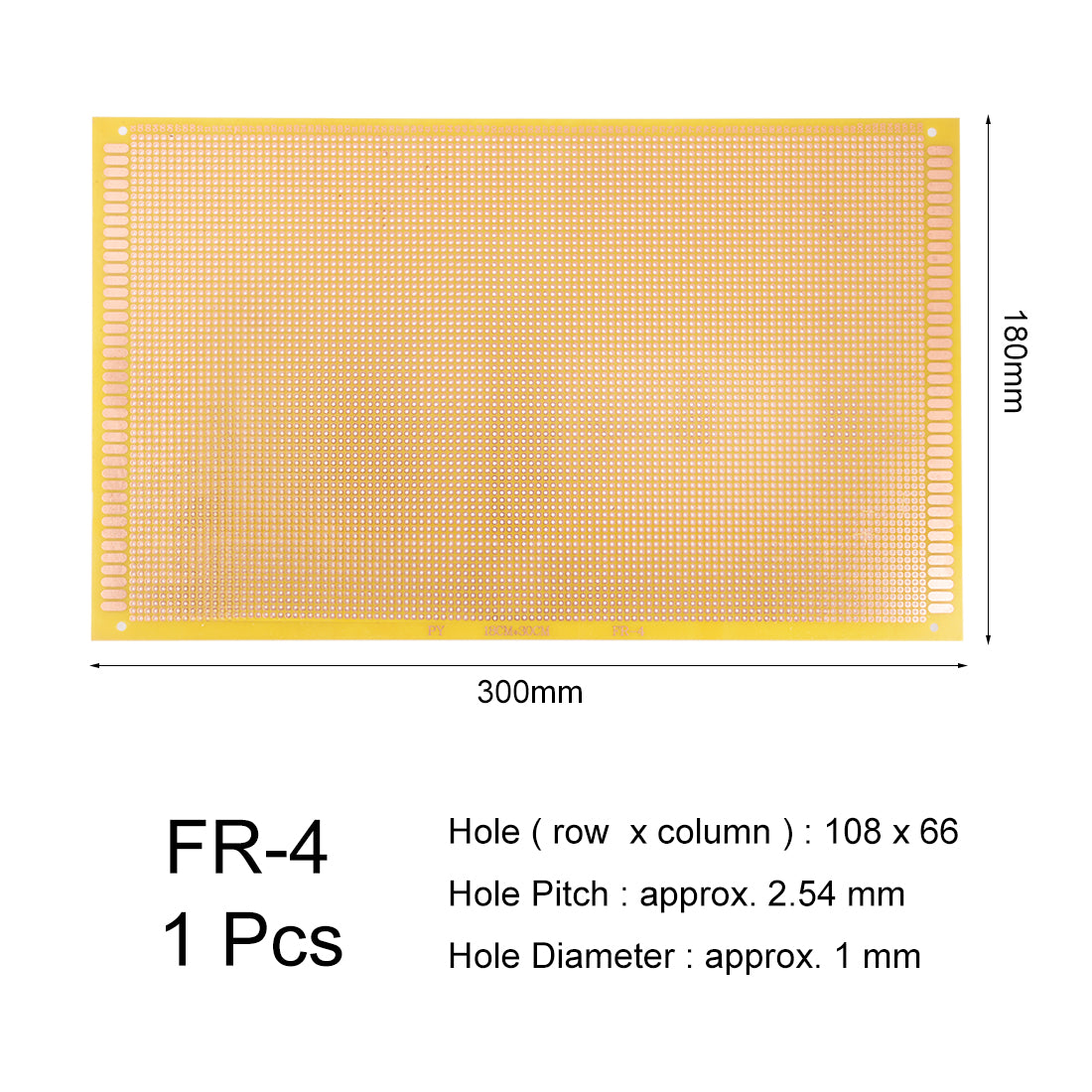 Harfington 180x300mm Single Sided Universal Printed Circuit Board for Soldering 1pcs