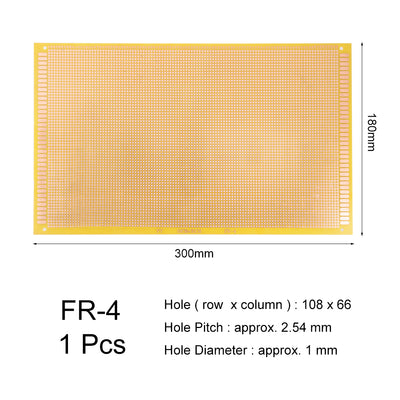 Harfington 180x300mm Single Sided Universal Printed Circuit Board for Soldering 1pcs