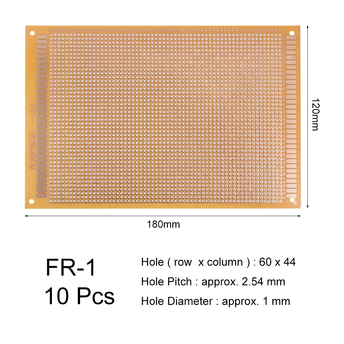 Harfington 12x18cm Single Side Universal Paper Printed Circuit Board for DIY Soldering 10pcs