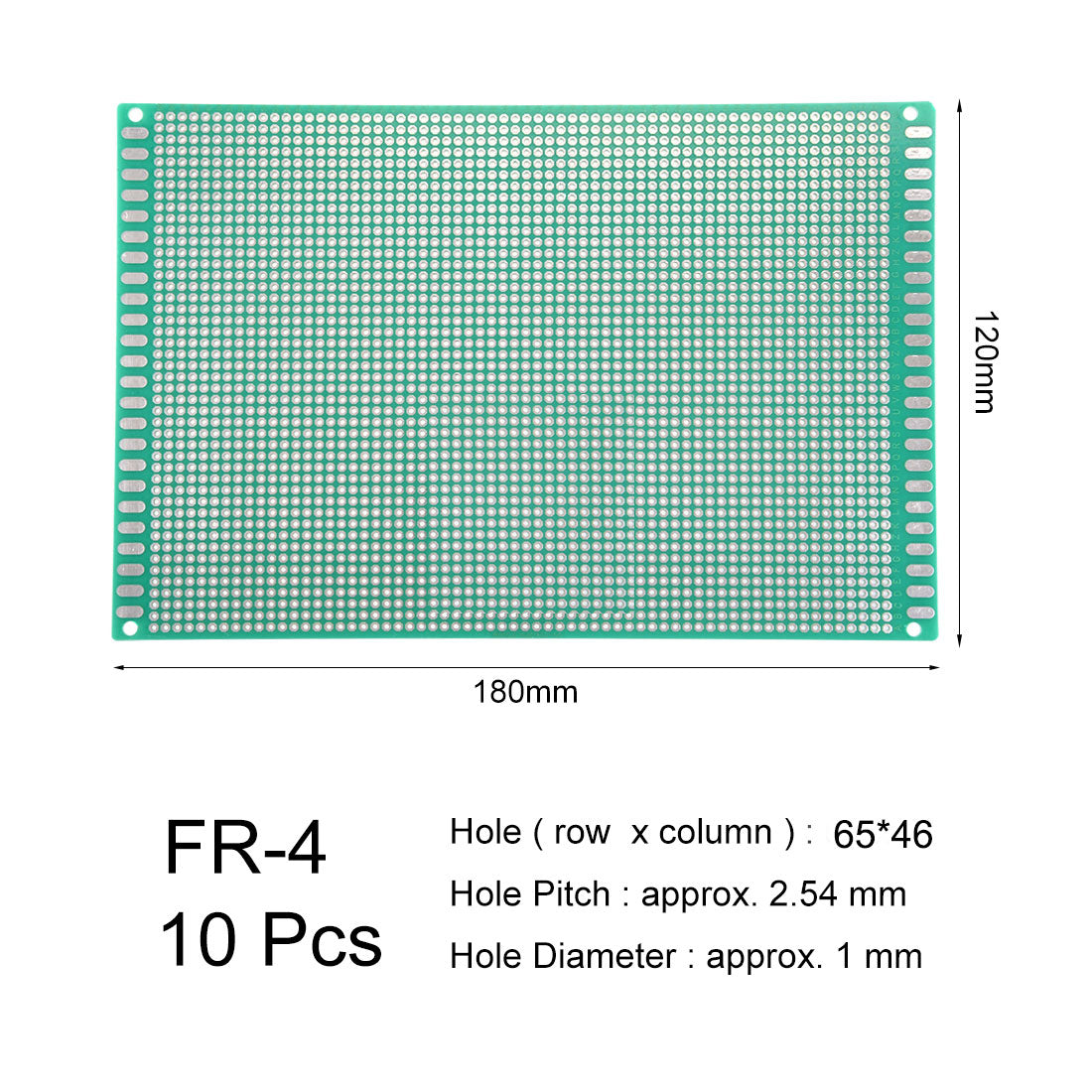 Harfington 12x18cm Single Sided Universal Printed Circuit Board for DIY Soldering 10pcs
