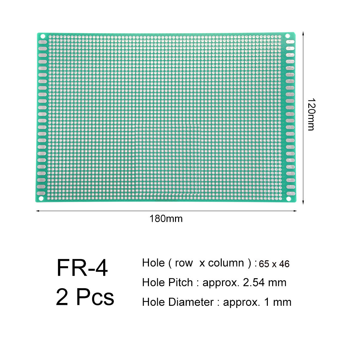 Harfington 12x18cm Single Sided Universal Printed Circuit Board Tin-plate Thickness 1.6mm 2pcs