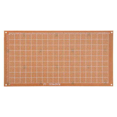 Harfington 13x25cm Single Sided Universal Paper Printed Circuit Board Thickness 1.6mm for DIY Soldering Brown 2pcs