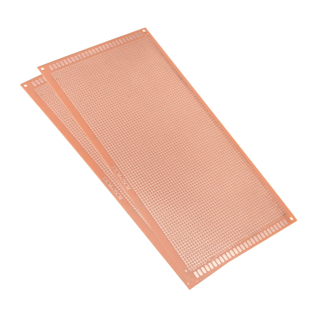 Harfington 13x25cm Single Sided Universal Paper Printed Circuit Board Thickness 1.6mm for DIY Soldering Brown 2pcs