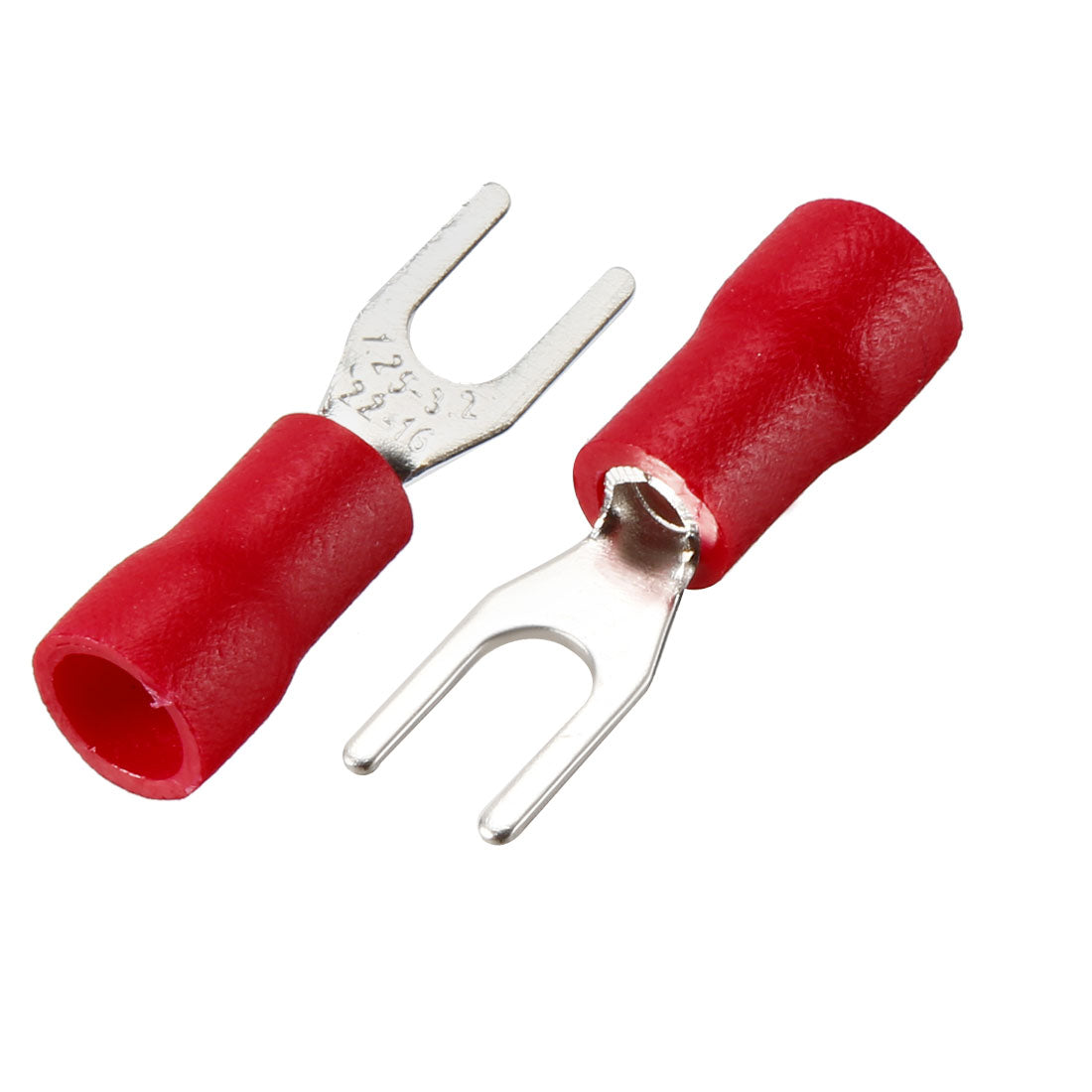 Harfington 150PCS SV1.25-3.2 Insulated Fork Spade Wire Connector Electrical Crimp Terminal for 22-16AWG