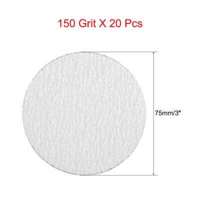 Harfington Aluminum Oxide Dry Hook and Loop Sand Discs Flocking Sandpapers