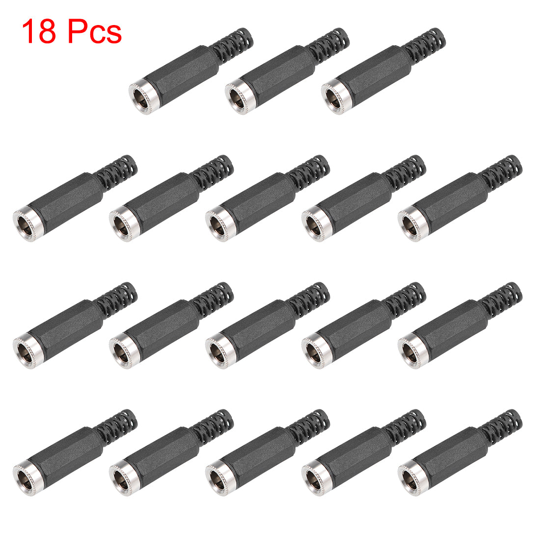 Harfington 18 Stück 5,5 mm x 2,1 mm weiblicher DC-Strom-Klinkenstecker-Buchsen-Adapter für Netzteil-Anschluss