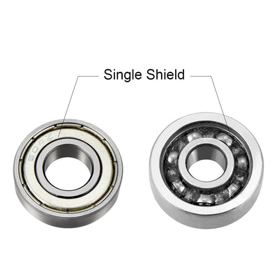 Harfington Deep Groove Ball Bearings Single Shielded Chrome Steel