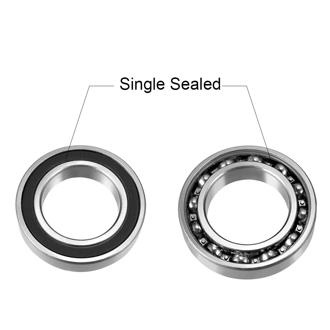 Harfington Deep Groove Ball Bearings Single Sealed Chrome Steel