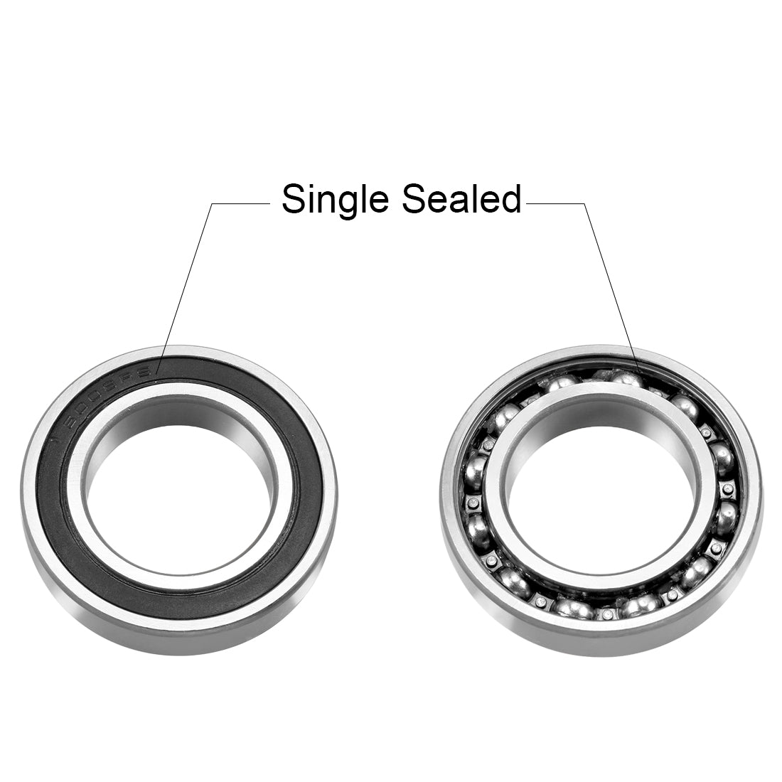Harfington Deep Groove Ball Bearings Single Sealed Chrome Steel