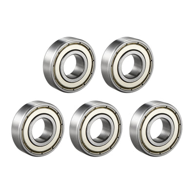 Harfington Uxcell Deep Groove Ball Bearings Metric Double Shielded Chrome Steel Roller Z2